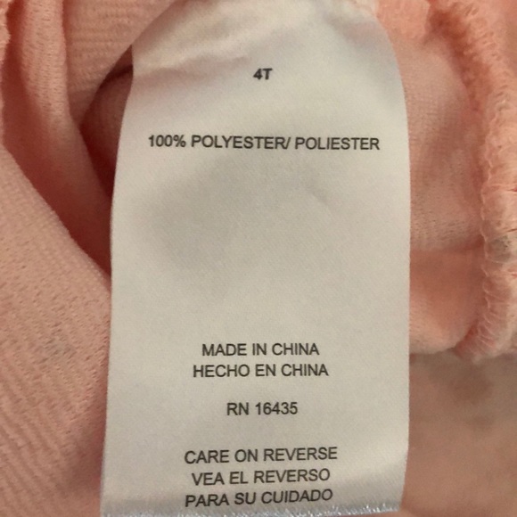 TAHARI GIRL PINK RUFFLED DRESS 4 T STARS - Picture 7 of 7